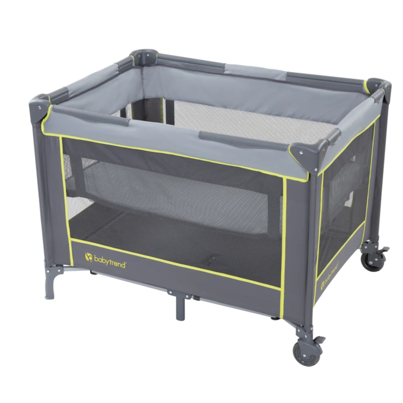 Baby Trend Portable Playard with Bassinet, Twinkle Lime
