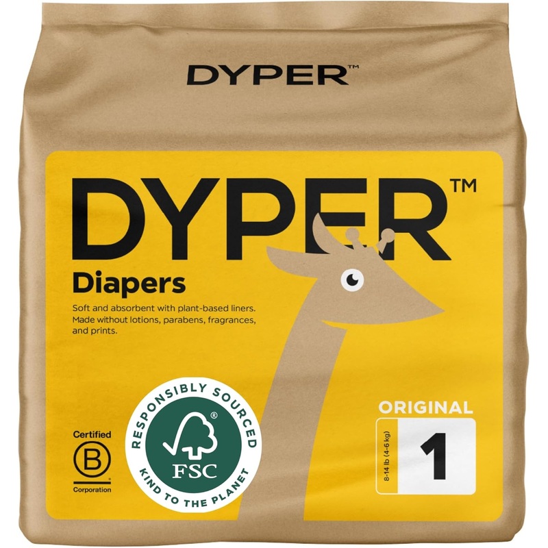 DYPER Bamboo Diaper Box, S, 224 Ct