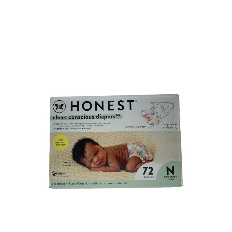 Honest Company Club Box Diapers, NB 72, Rose Blossom + Tutu Cute