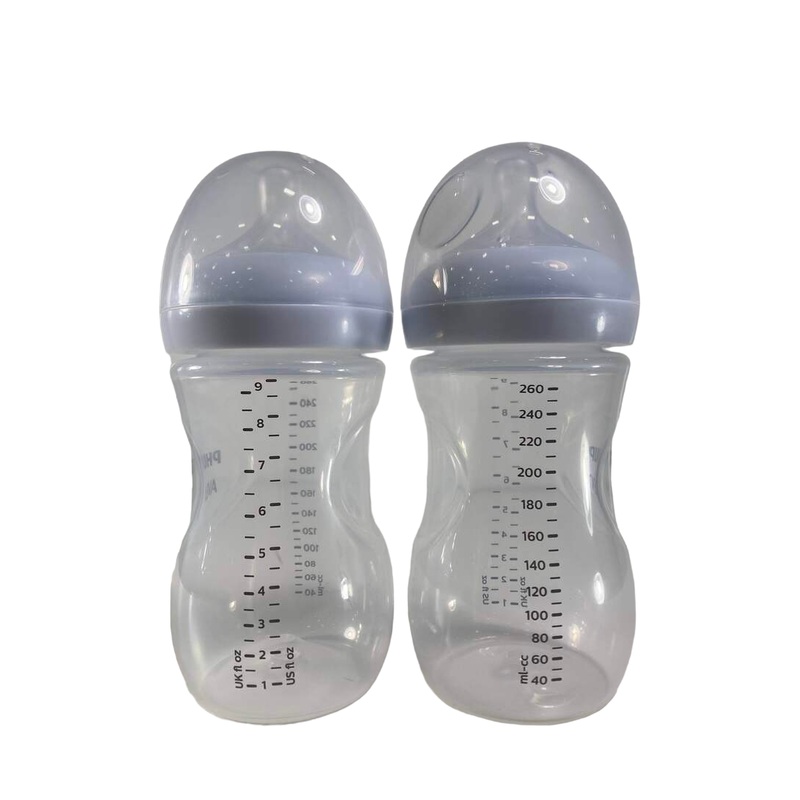 Philips Avent Natural Baby Bottles, 9oz, 2-Pack, Clear