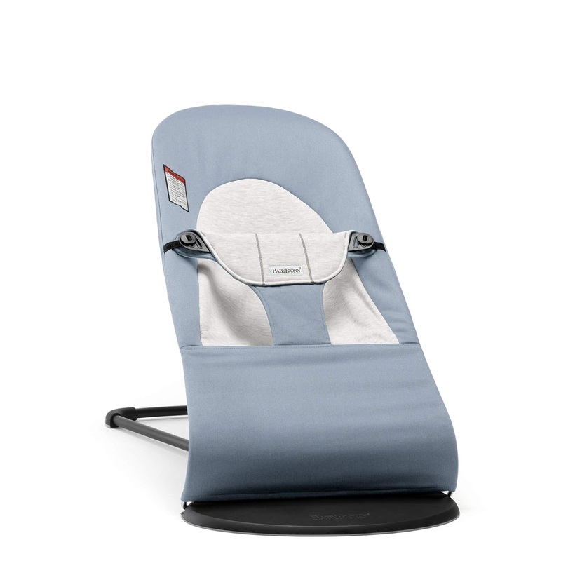 BabyBjorn Bouncer Balance, Black Frame, Blue/Gray