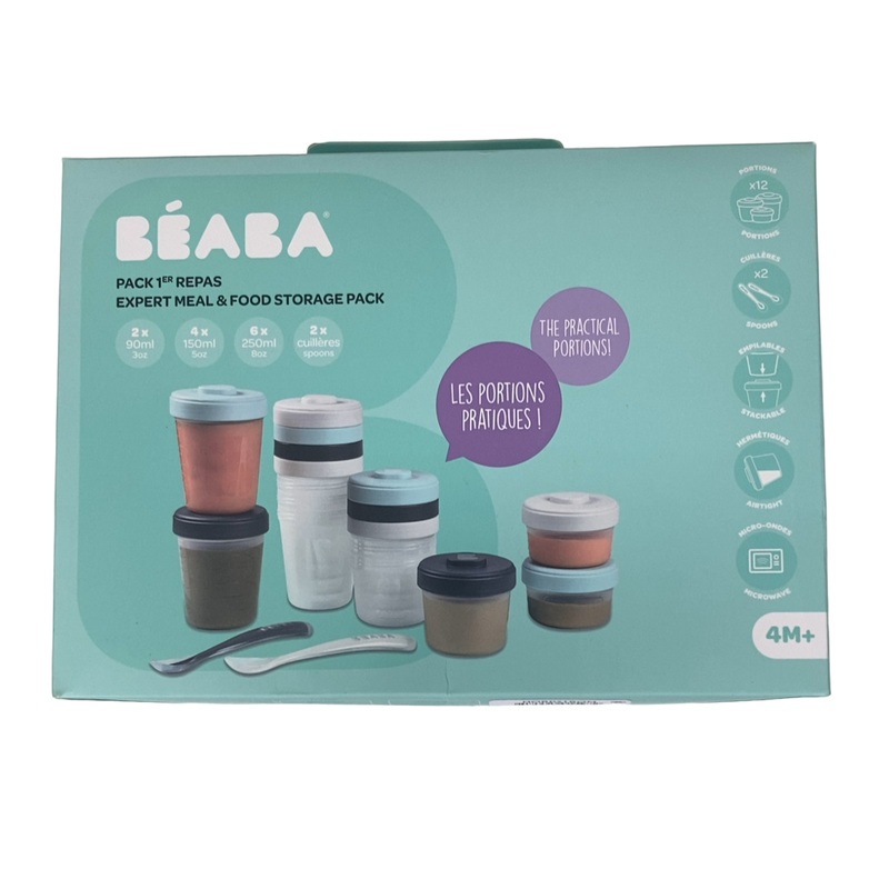 Beaba First Stage 12 Piece Food Storage Containers, Eucalyptus