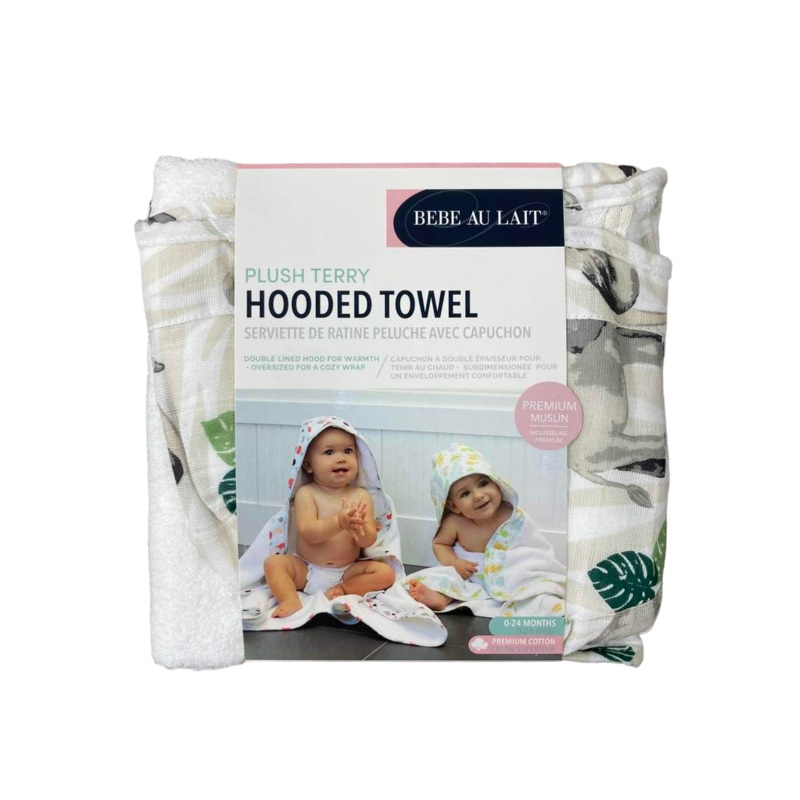 Bebe Au Lait Baby Hooded Towel, Jungle
