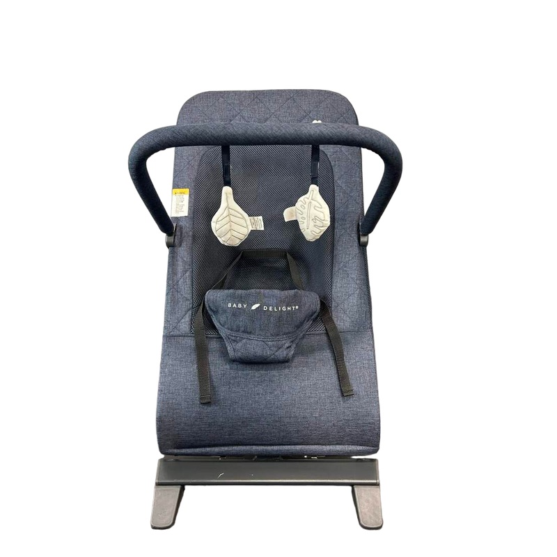 Baby Delight Go With Me Alpine Deluxe Portable Bouncer, Quilted Indigo