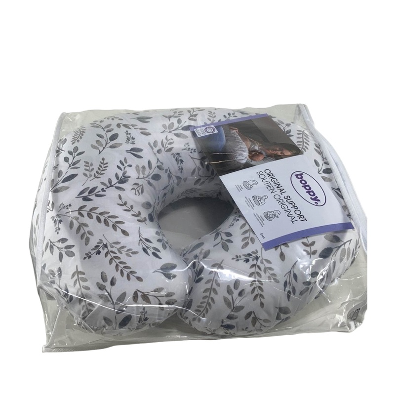 Boppy Nursing and Infant Support Pillow, Grey Taupe Leaves
