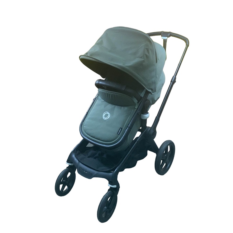 Bugaboo Fox 5 Stroller, 2023, Black Frame, Forest Green