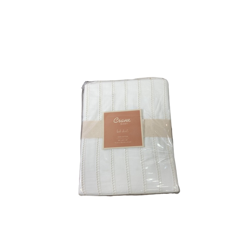 Crane Baby Crib Bed Skirt, Off-White Boho
