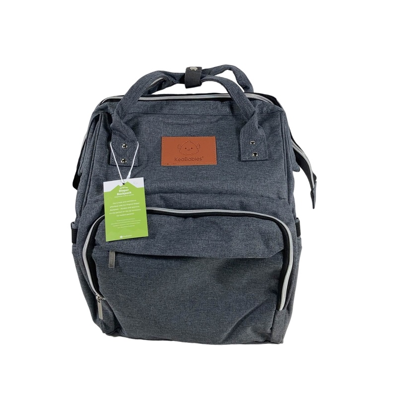 KeaBabies Original Diaper Backpack, Mystic Grey