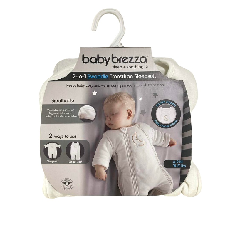 Baby Brezza 2-in-1 Swaddle Transition Sleepsuit, 6-9Mo