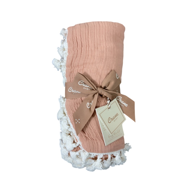 Crane Baby 6 Layer Muslin Blanket, Copper