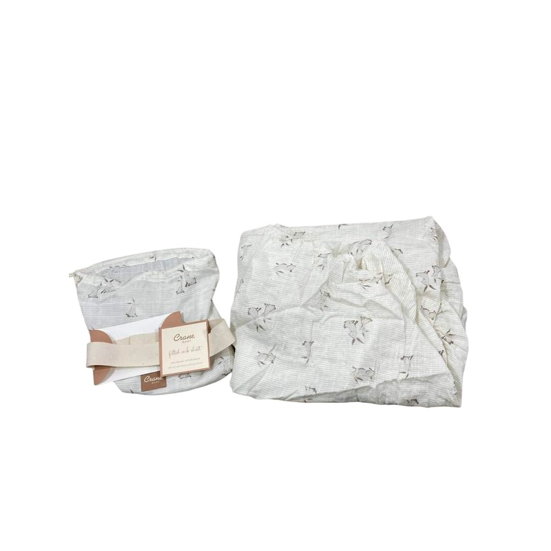 Crane Baby Crib Fitted Sheet, Bunny