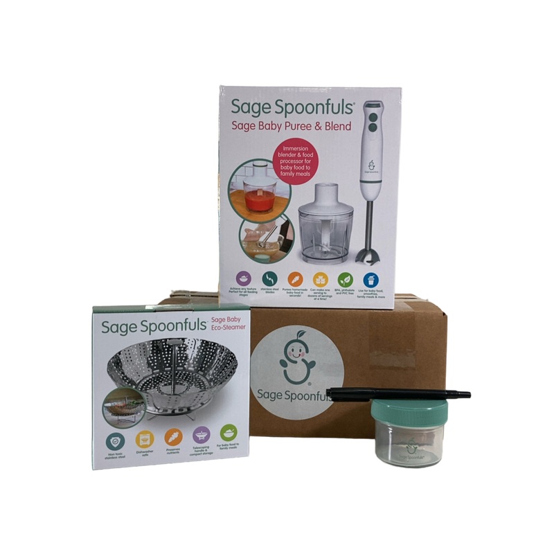Sage Spoonfuls Baby Food Maker Set With Glass Containers