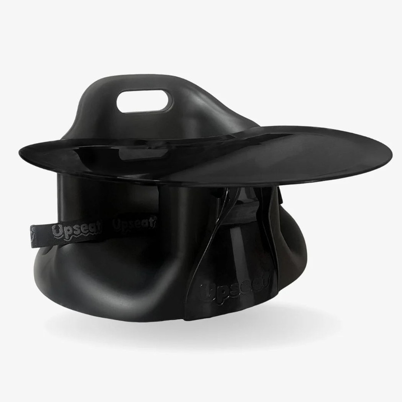 Upseat Baby Floor & Booster Seat with Tray, Black