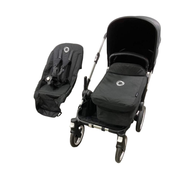 Bugaboo Donkey 5 Stroller Mono, Midnight Black, Midnight Black, Aluminum, 2023