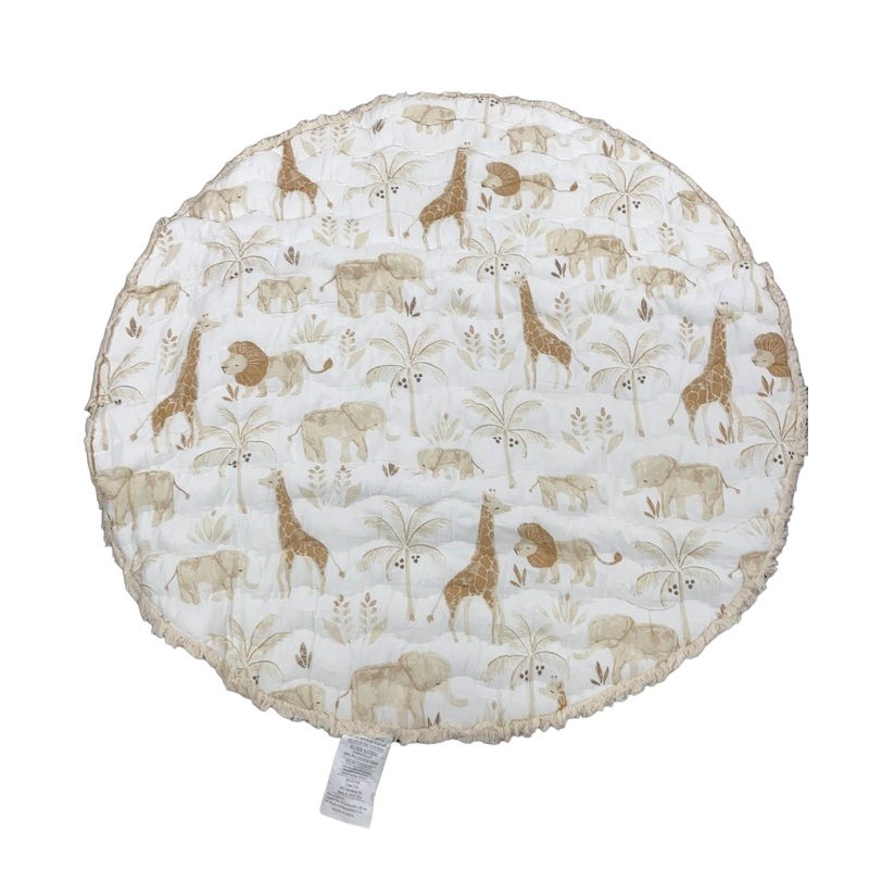 Crane Baby Cotton Quilted Play Mat, Kendi (Safari Animal)