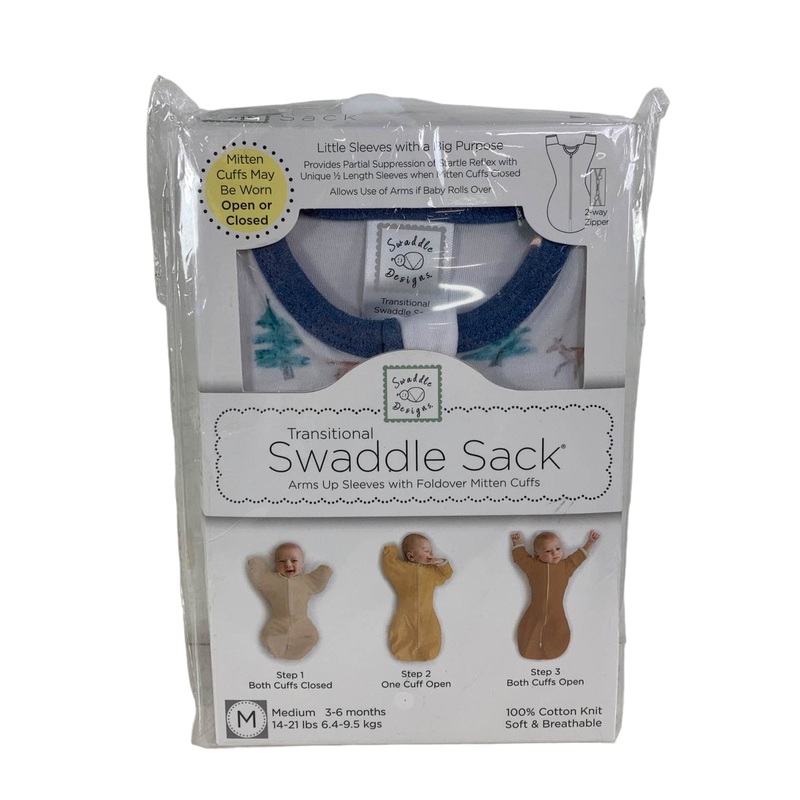 Swaddle Designs Transitional Swaddle Sack, Medium, Watercolor Mountains & Trees