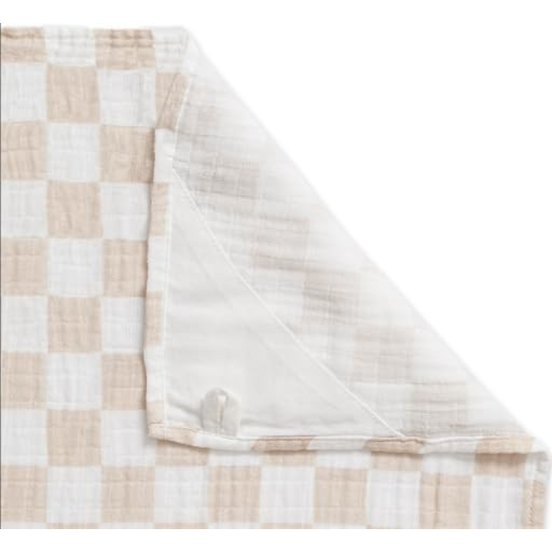 Itzy Ritzy Breastfeeding Scarf, Taupe Checkerboard