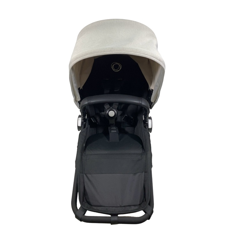 Bugaboo Donkey 5 Duo Extension Set, with Canopy, Misty White, Midnight Black, Black, 2024