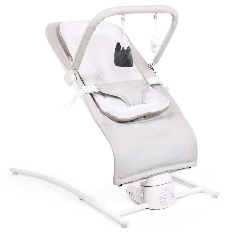 Baby Delight Alpine Wave Deluxe Bouncer with Motion, Driftwood Grey