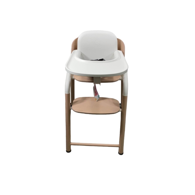 Bugaboo Giraffe High Chair, w/ White Baby Set, Neutral Wood/White