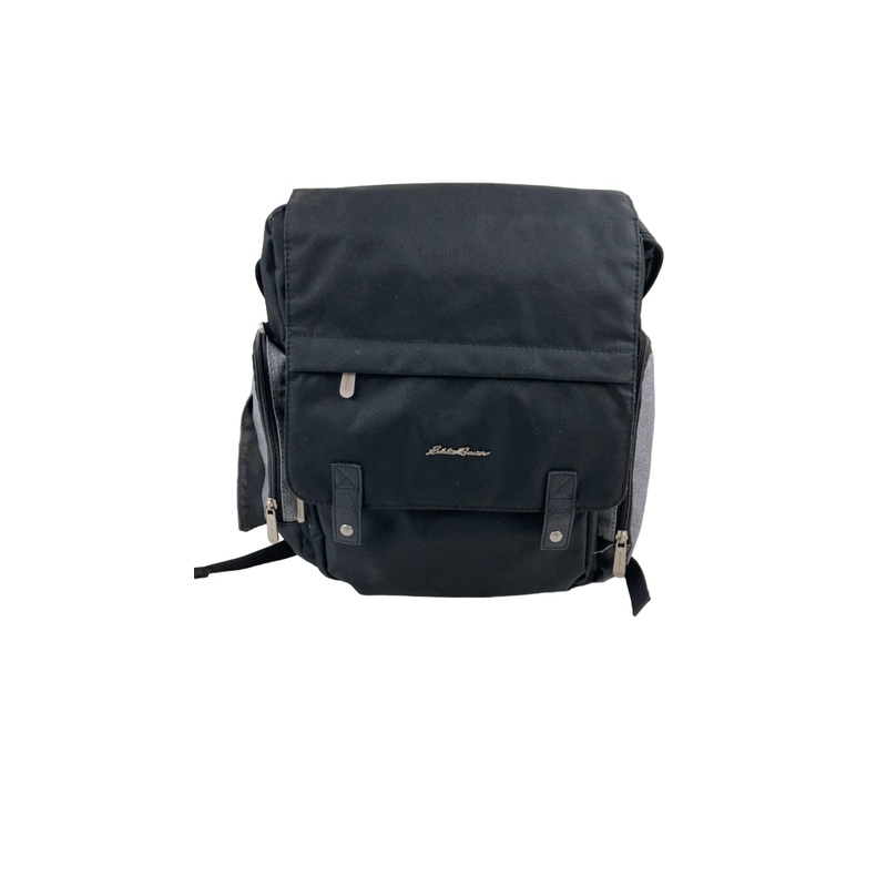 Eddie Bauer Crosstown Diaper Bag, Black/Grey