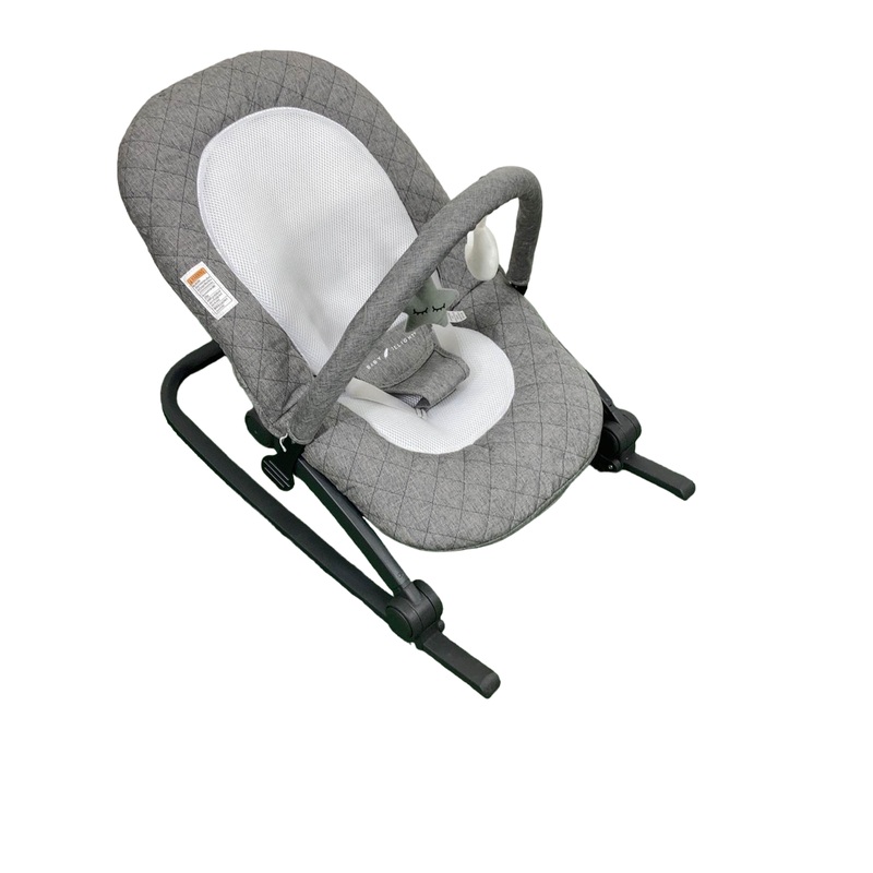 Baby Delight Go with Me Aura Deluxe Portable Rocker & Bouncer, Quilted Charcoal Tweed