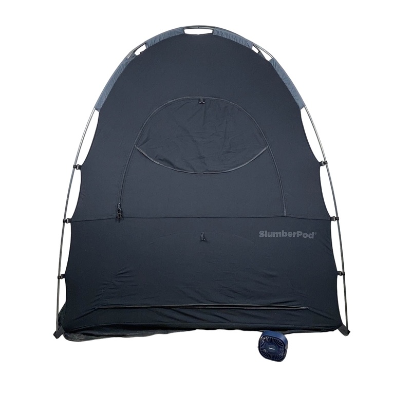 SlumberPod 3.0 Sleep Canopy with Fan, Black with Gray Accents