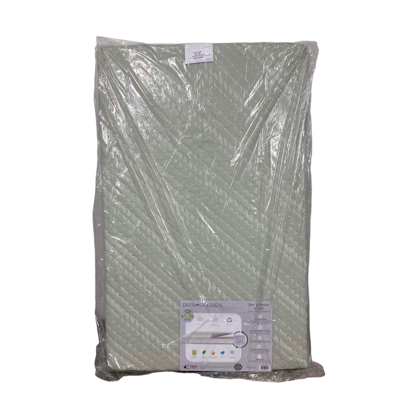 Delta Children Spring Breeze Mini Mattress, Sage/White