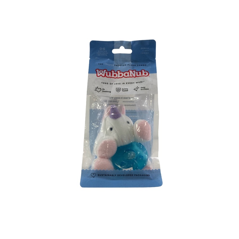 WubbaNub Pacifier, White Unicorn