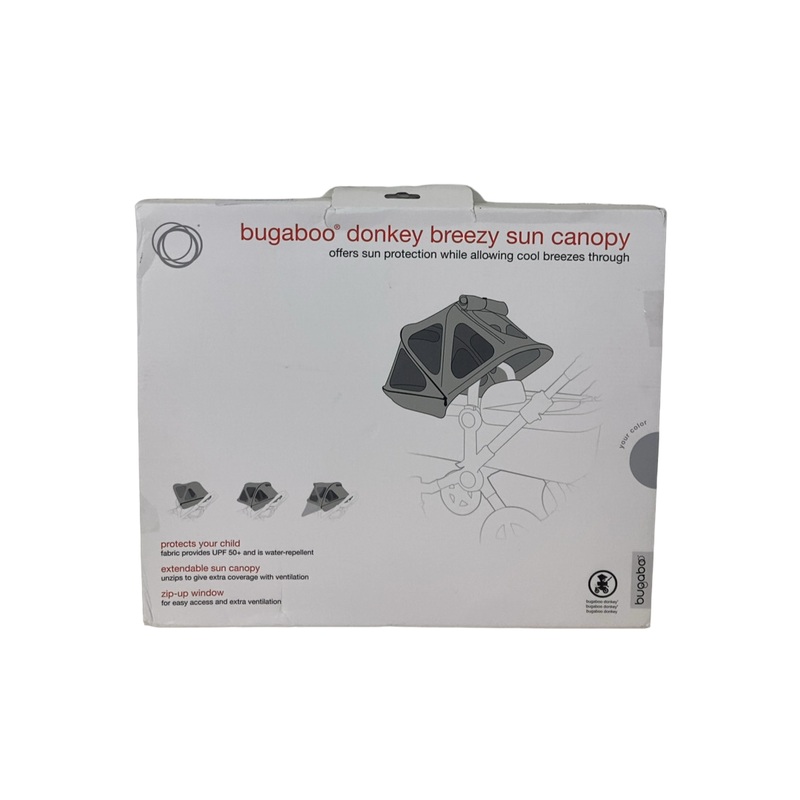 Bugaboo Donkey Breezy Sun Canopy, Misty Grey