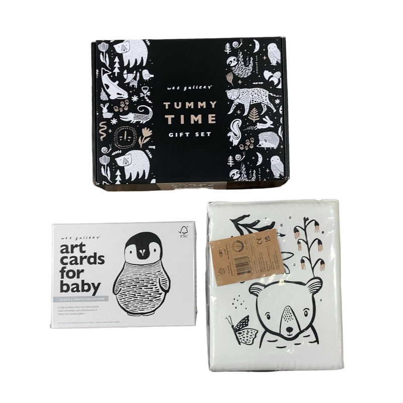 Wee Gallery Tummy Time Bundle, Black and White