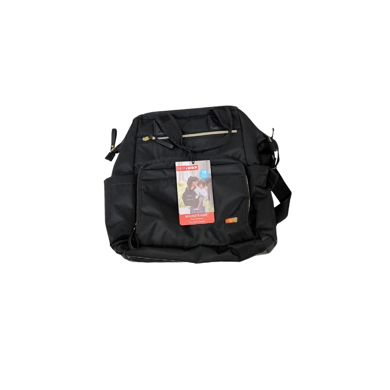 Skip Hop MainFrame Diaper Backpack, Black