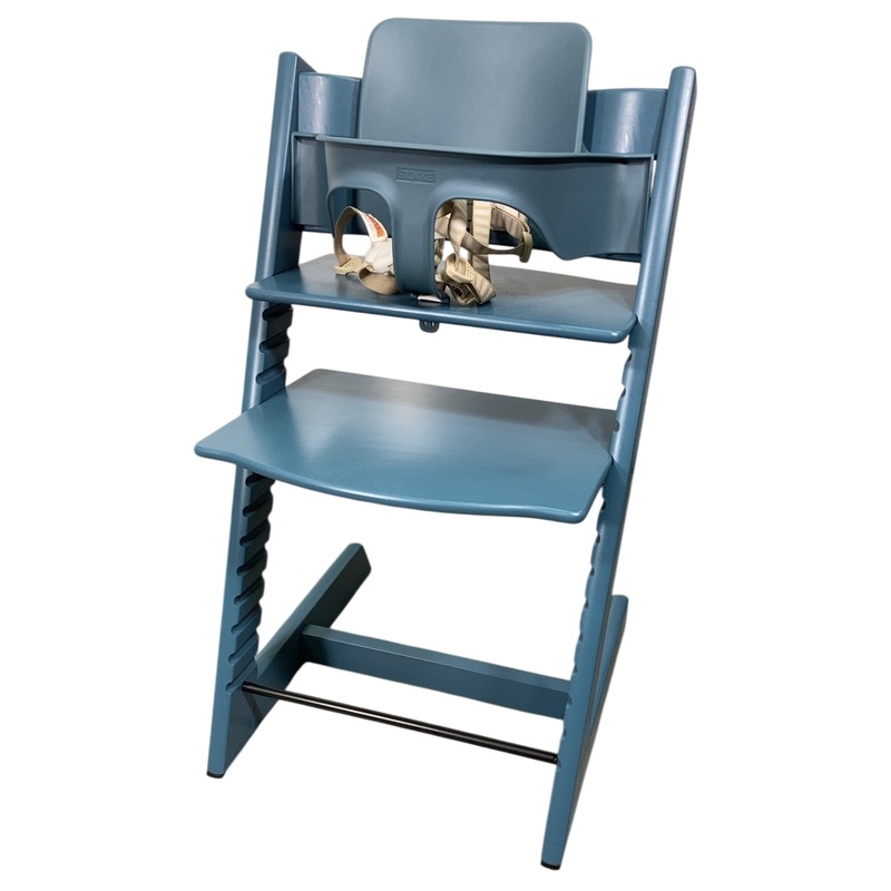 Stokke Tripp Trapp High Chair With Baby Set, Fjord Blue, 1