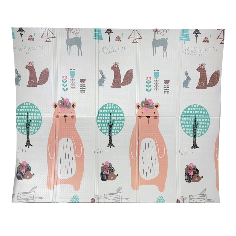 Zenova Reversible Baby Play Mat,  Animal/Plants