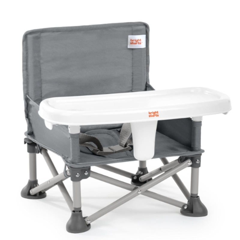 Bright Starts Pop ‘N Sit Portable Booster, Grey