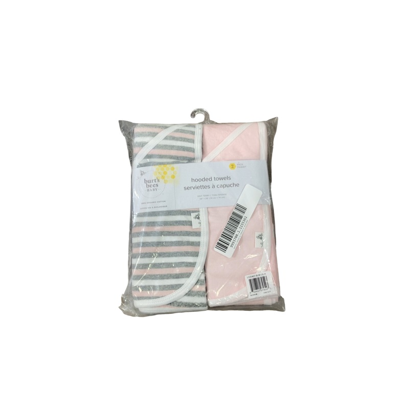 Burt’s Bees Baby Hooded Bath Towels 2 Pack, Blossom