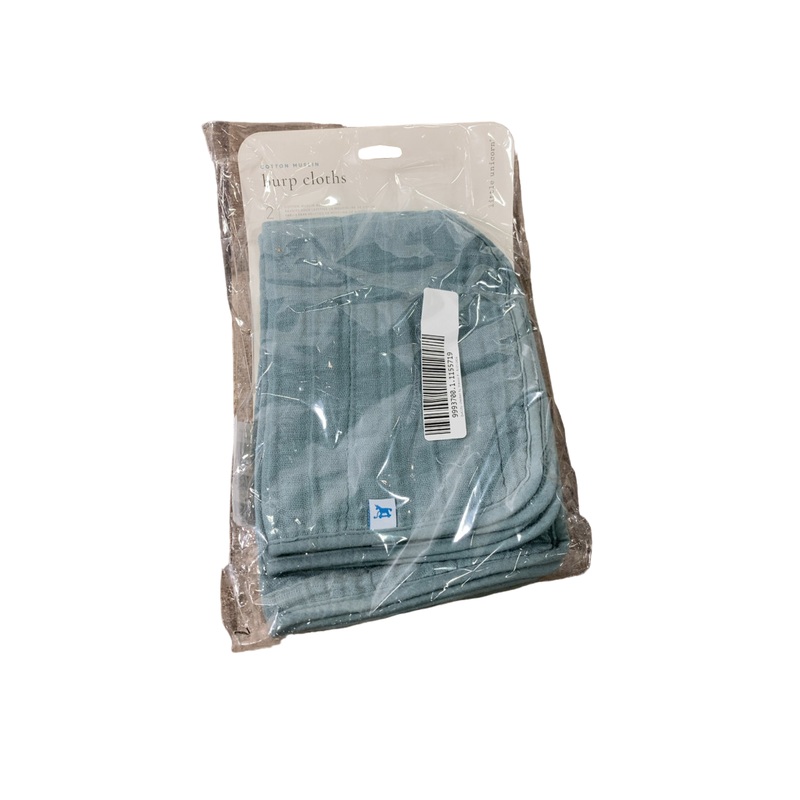 Little Unicorn Cotton Muslin Burp Cloth 2 Pack, Sea