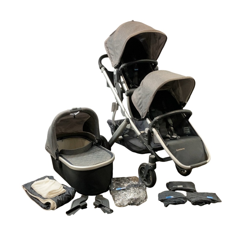 UPPAbaby VISTA Double Stroller, 2018, Jordan (Charcoal Melange)
