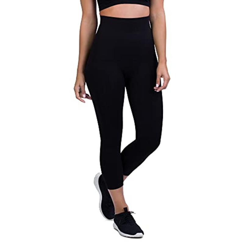 Belly Bandit Mother Tucker Compression Capri Leggings, Black, X-Large