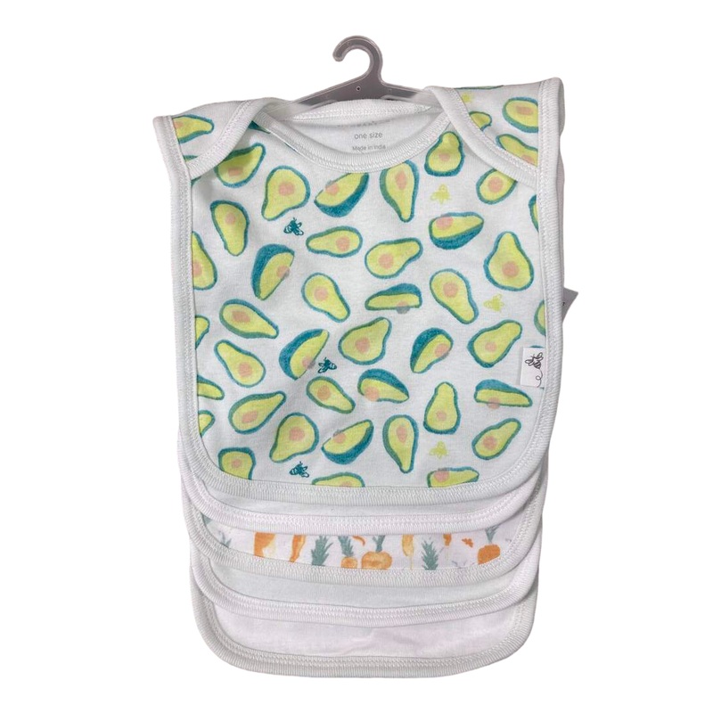 Burt’s Bees Baby Organic Lap Shoulder Bibs, Carrots & Avocados