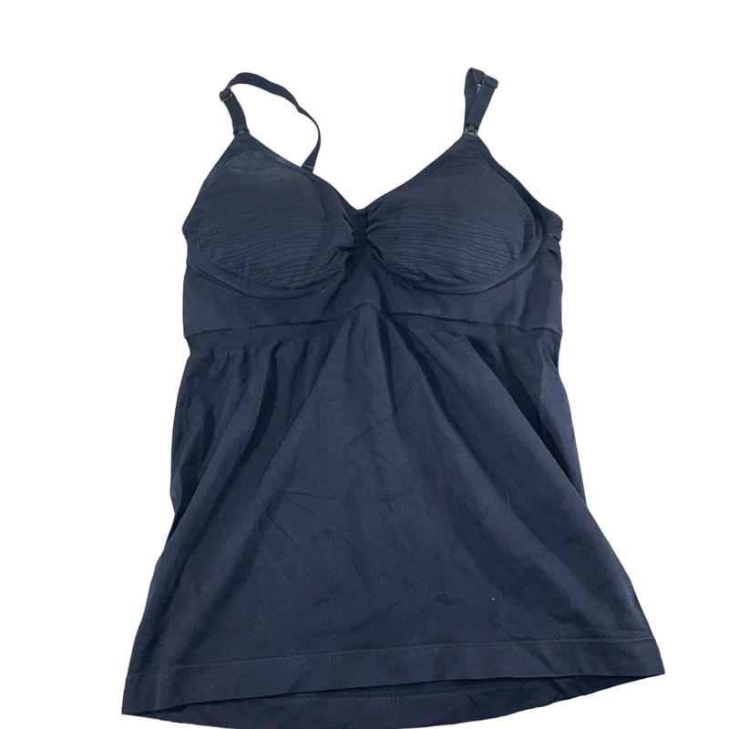 Kindred Bravely Sublime Maternity And Nursing Tank With Built In Bra, Black, Regular, XL