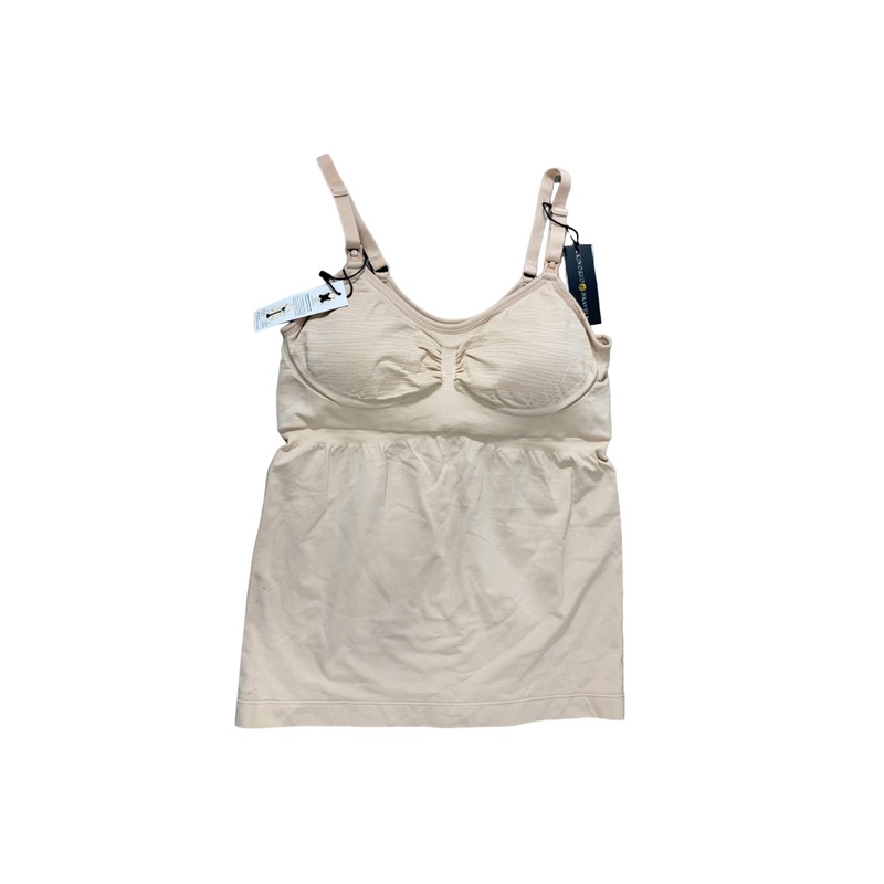 Kindred Bravely Sublime Maternity And Nursing Tank With Built In Bra, Large, Beige, Regular, Hands Free Pumping