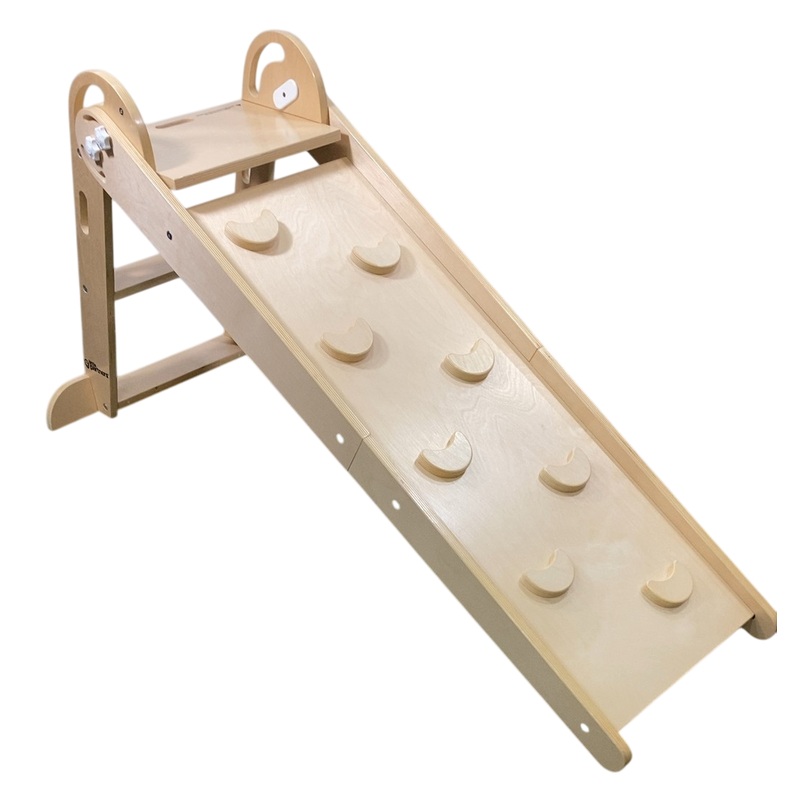 Little Partners 2-in-1 Folding Learn ‘N Slide, Natural