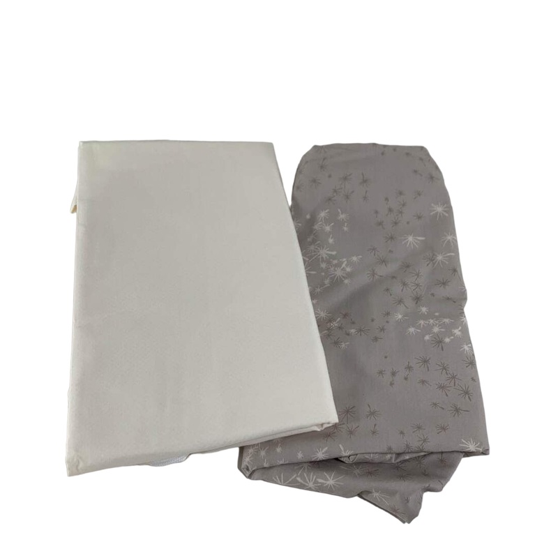 Stokke Snoozi Fitted Sheets 2 Pack, Dandelion Beige/Vanilla Cream