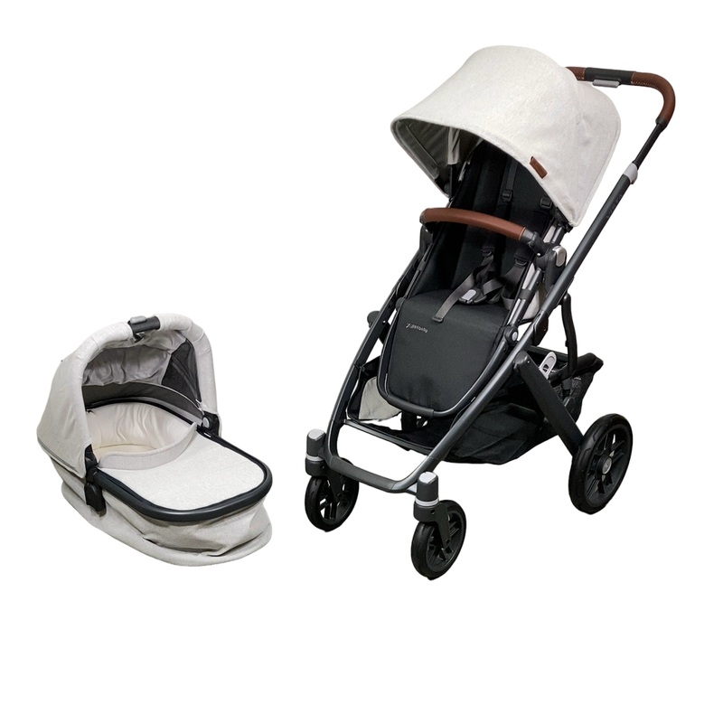 UPPAbaby VISTA V2 Stroller, 2023, Anthony (White & Grey Chenille)