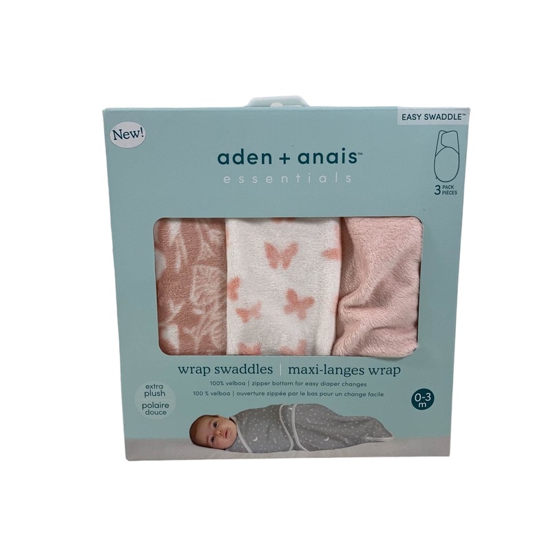 Aden + Anais Essentials Velboa Wrap Swaddles Quick Change, Garden