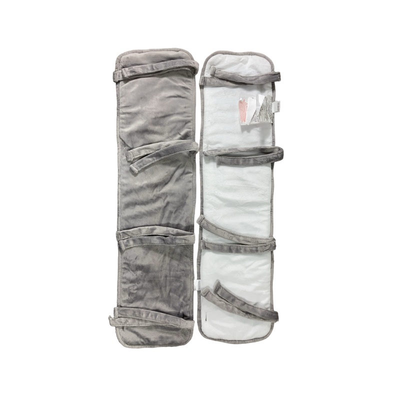 American Baby Crib Rail Covers, 2 Pieces, Grey, 27.5″x7″ (for narrow short/side crib rails)
