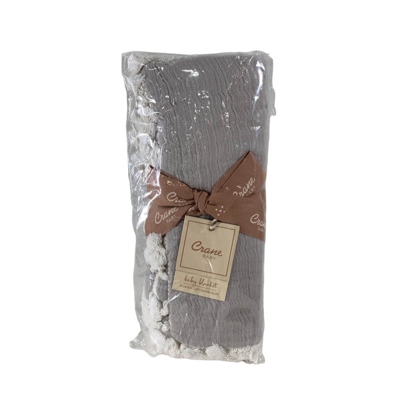 Crane Baby 6 Layer Muslin Blanket, Moonstone