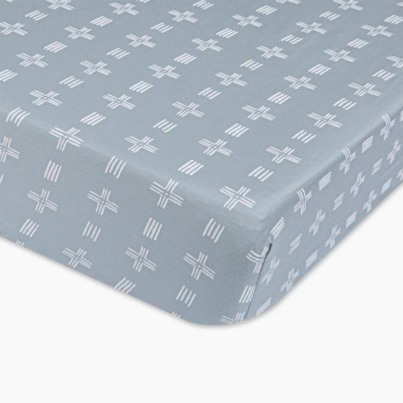 Crane Baby Crib Fitted Sheet, Ezra River Dash