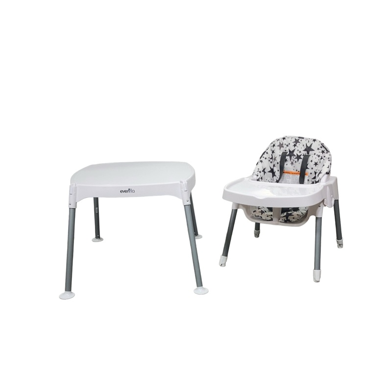 Evenflo 4-in-1 Eat & Grow Convertible High Chair, Pop Star White